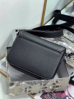 Dior Men's Mini Saddle Messenger Bag In Black Grained Calfskin - Image 10