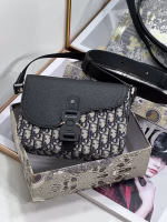 Dior Men's Mini Saddle Messenger Bag in Oblique Jacquard and Calfskin - Image 10