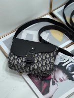 Dior Men's Mini Saddle Messenger Bag in Oblique Jacquard and Calfskin - Image 8