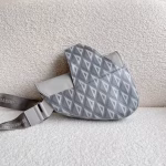 Dior Men's Saddle Bag In Gray CD Diamond Canvas - Image 8