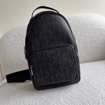 Dior Mini Rider Sling Bag In Black CD Diamond Canvas - Image 8