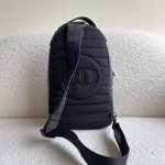 Dior Mini Rider Sling Bag In Black CD Diamond Canvas - Image 5