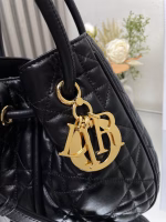 Dior Nolita Medium Bag in Black Macrocannage Lambskin - Image 10