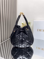 Dior Nolita Medium Bag in Black Macrocannage Lambskin - Image 6