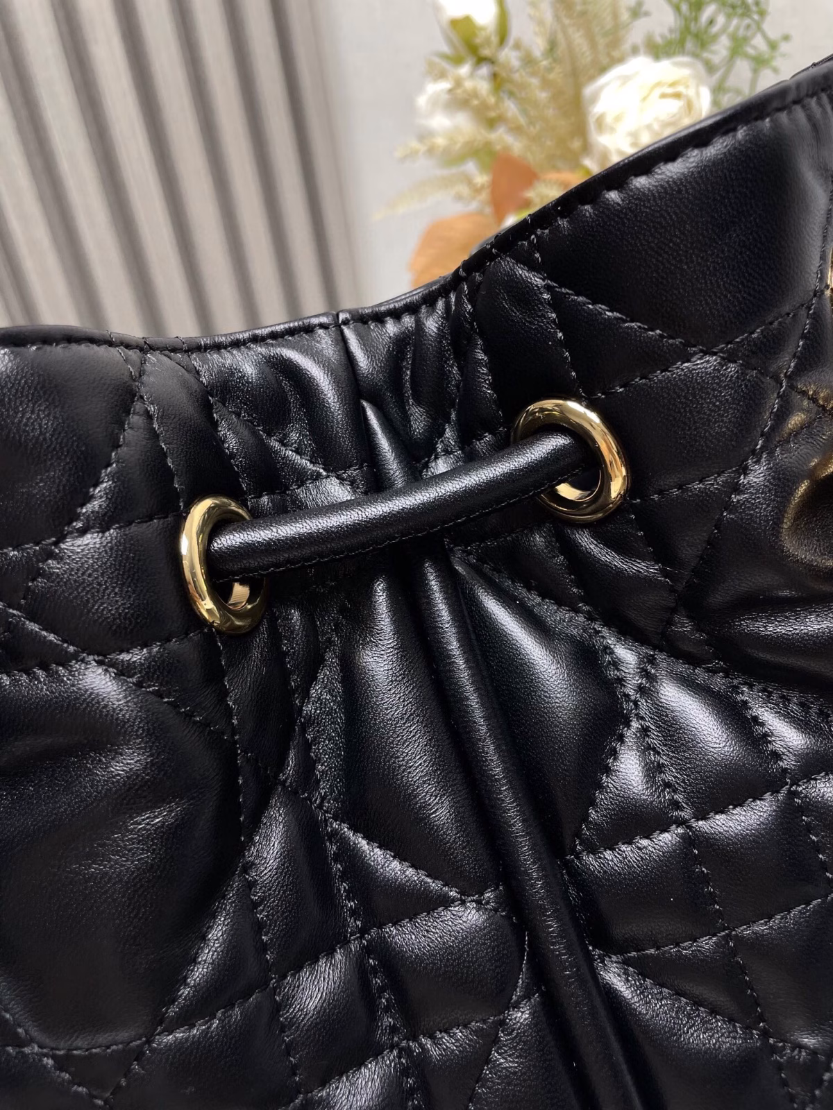 Dior Nolita Medium Bag in Black Macrocannage Lambskin - Image 4