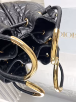 Dior Nolita Medium Bag in Black Macrocannage Lambskin - Image 2