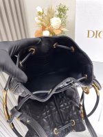 Dior Nolita Medium Bag in Black Macrocannage Lambskin - Image 8