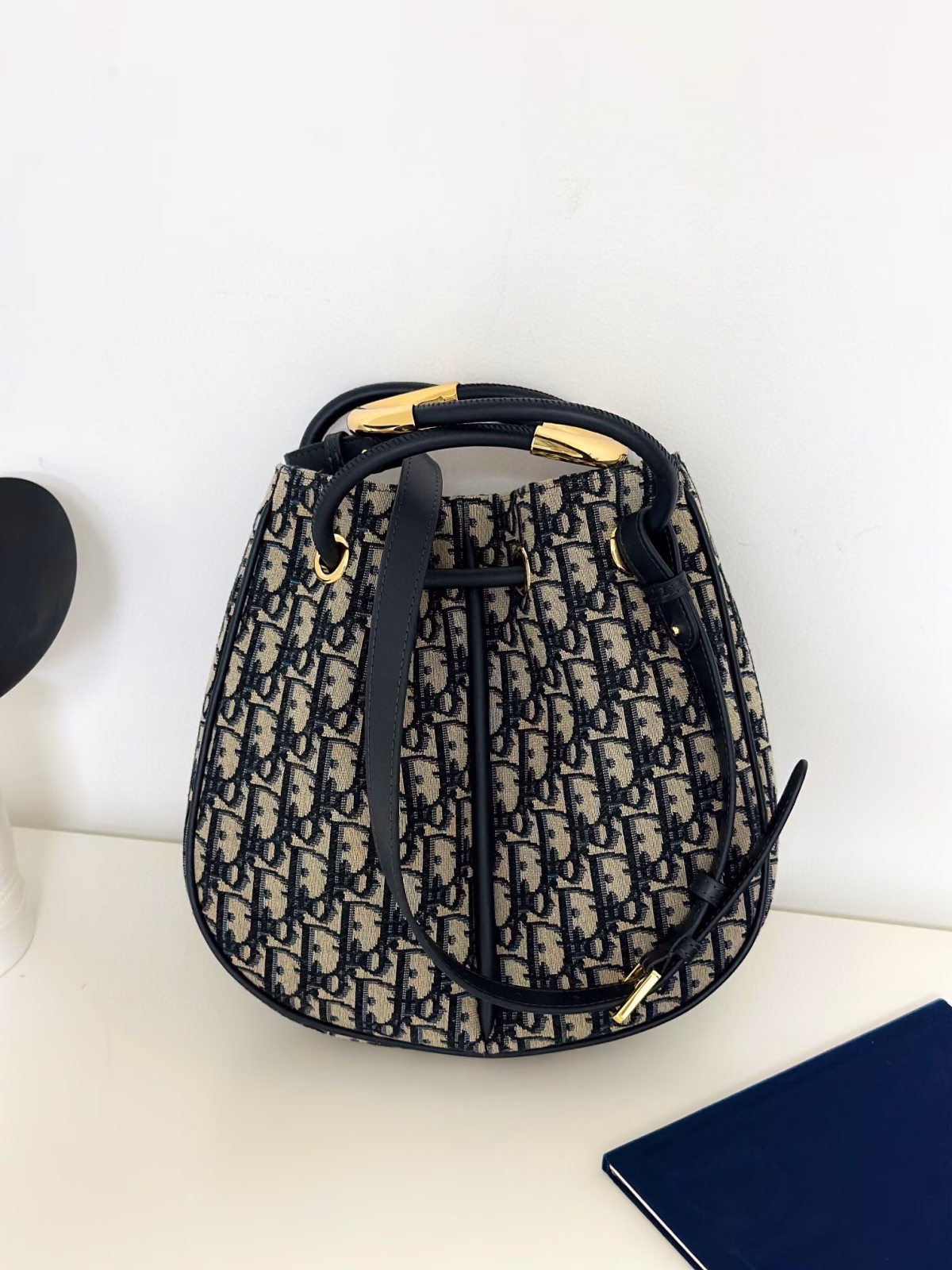 Dior Nolita Medium Bag in Blue Dior Oblique Jacquard - Image 7