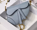 Dior Micro Saddle Bag In Cloud Blue Goatskin - Image 6