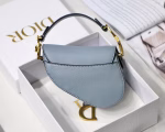 Dior Micro Saddle Bag In Cloud Blue Goatskin - Image 8
