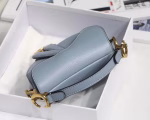 Dior Micro Saddle Bag In Cloud Blue Goatskin - Image 3