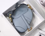 Dior Micro Saddle Bag In Cloud Blue Goatskin - Image 4
