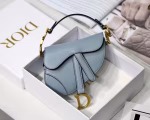 Dior Micro Saddle Bag In Grey Goatskin - Image 10