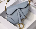 Dior Micro Saddle Bag In Grey Goatskin - Image 5
