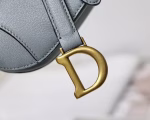 Dior Micro Saddle Bag In Grey Goatskin - Image 4