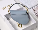 Dior Micro Saddle Bag In Grey Goatskin - Image 3