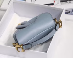 Dior Micro Saddle Bag In Grey Goatskin - Image 8