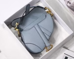 Dior Micro Saddle Bag In Grey Goatskin - Image 9