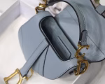 Dior Micro Saddle Bag In Grey Goatskin - Image 2
