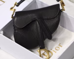 Dior Micro Saddle Bag In Black Goatskin - Image 6