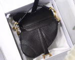 Dior Micro Saddle Bag In Black Goatskin - Image 4