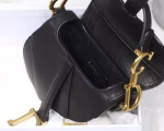 Dior Micro Saddle Bag In Black Goatskin - Image 5