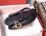 Dior Mini Saddle Bag In Blue Calfskin - Image 8