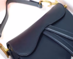 Dior Mini Saddle Bag In Blue Calfskin - Image 2