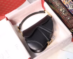 Dior Mini Saddle Bag In Black Calfskin - Image 6