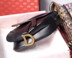 Dior Mini Saddle Bag In Black Calfskin - Image 2