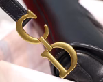 Dior Mini Saddle Bag In Black Calfskin - Image 5