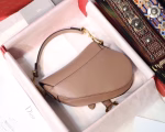 Dior Mini Saddle Bag In Nude Calfskin - Image 7
