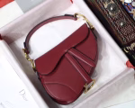 Dior Mini Saddle Bag In Red Calfskin - Image 8