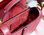 Dior Mini Saddle Bag In Red Calfskin - Image 3