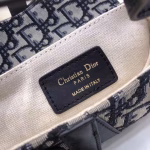 Dior Mini Saddle Bag In Blue Oblique Jacquard Canvas - Image 4