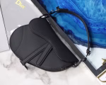 Dior Mini Saddle Bag In Black Ultra Matte Leather - Image 3