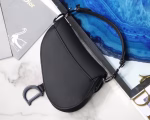 Dior Mini Saddle Bag In Black Ultra Matte Leather - Image 5