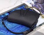 Dior Mini Saddle Bag In Black Ultra Matte Leather - Image 7
