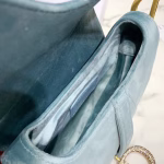 Dior Mini Saddle Bag In Sea Green Velvet - Image 2