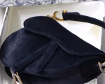 Dior Mini Saddle Bag In Black Velvet - Image 5