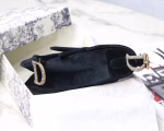Dior Mini Saddle Bag In Black Velvet - Image 3