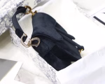 Dior Mini Saddle Bag In Black Velvet - Image 8