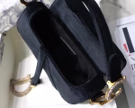 Dior Mini Saddle Bag In Black Velvet - Image 6