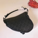 Dior Saddle Bag In Black Braided Leather Strips With Fringe - Image 8