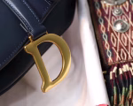 Dior Saddle Bag In Navy Blue Calfskin - Image 3