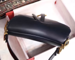 Dior Saddle Bag In Navy Blue Calfskin - Image 4