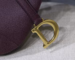 Dior Saddle Bag In Bordeaux Grained Calfskin - Image 2