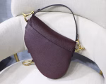 Dior Saddle Bag In Bordeaux Grained Calfskin - Image 6