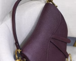 Dior Saddle Bag In Bordeaux Grained Calfskin - Image 8