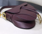 Dior Saddle Bag In Bordeaux Grained Calfskin - Image 7